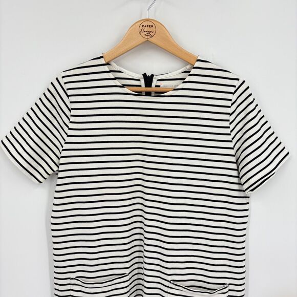 Chinti & Parker Black White Striped Sheath Dress Size Small, Nautical Resortwear - Picture 3 of 11